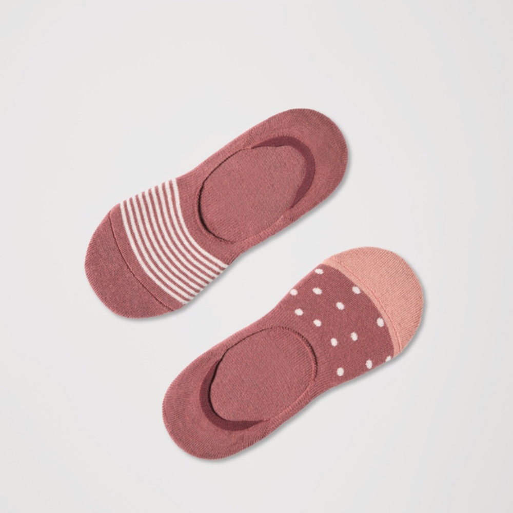 Pact Women's Upstate Patterns Plum Wine Socks 2 Pack One Size Organic Cotton NEW